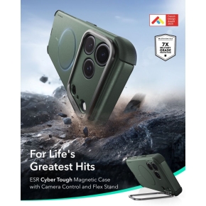ESR CYBER TOUGH KICKSTAND MAGSAFE IPHONE 17 PRO MAX 18 PRO MAX GREEN