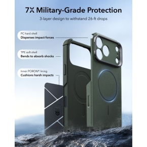 ESR CYBER TOUGH KICKSTAND MAGSAFE IPHONE 17 PRO MAX  18 PRO MAX GREEN