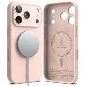 RINGKE SILICONE MAGNETIC MAGSAFE IPHONE 18 PRO PINK SAND