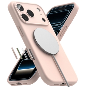 RINGKE SILICONE MAGNETIC MAGSAFE IPHONE 18 PRO PINK SAND