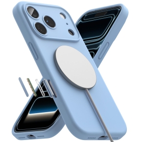 RINGKE SILICONE MAGNETIC MAGSAFE IPHONE 18 PRO LIGHT BLUE