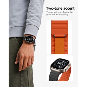 SPIGEN ATHLEX AIR M APPLE WATCH 8  9  10  11  SE  ULTRA (44  45  46  49 MM) ACTIVE BLACKORANGE