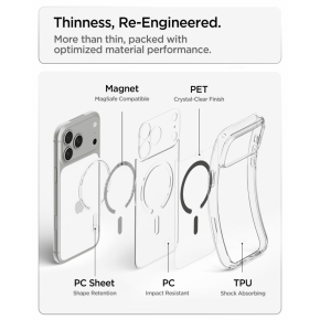 SPIGEN ULTRA HYBRID MAGSAFE IPHONE 17 PRO  18 PRO CLEARGRAPHITE