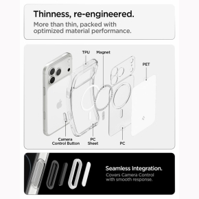 SPIGEN ULTRA HYBRID T MAGSAFE IPHONE 17 PRO  18 PRO GLOSSY WHITE