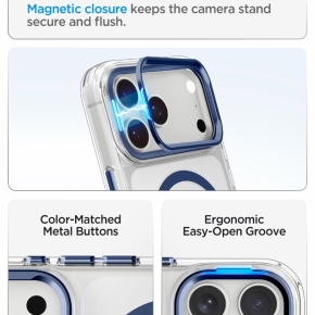 SPIGEN ULTRA HYBRID OPTIK S MAGSAFE IPHONE 17 PRO MAX  18 PRO MAX CLEARDEEP BLUE