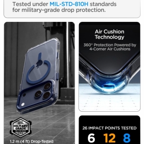 SPIGEN ULTRA HYBRID OPTIK S MAGSAFE IPHONE 17 PRO MAX  18 PRO MAX CLEARDEEP BLUE