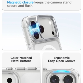 SPIGEN ULTRA HYBRID OPTIK S MAGSAFE IPHONE 17 PRO  18 PRO CLEARSILVER