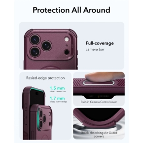 ESR CYBER TOUGH MAGSAFE IPHONE 17 PRO MAX  18 PRO MAX DEEP BURGUNDY
