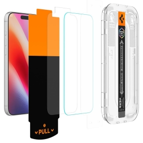 SZKŁO HARTOWANE SPIGEN GLAS.TR EZ FIT PRO HD AC 2-PACK IPHONE 16 PRO 17 17 PRO 18 PRO CLEAR