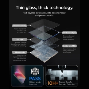 SZKŁO HARTOWANE SPIGEN GLAS.TR EZ FIT PRO HD AC 2-PACK IPHONE DUO CLEAR