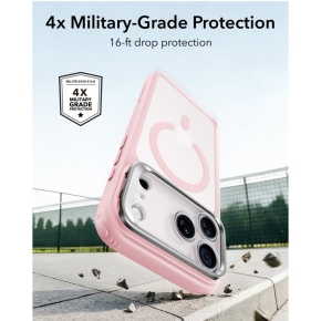 ESR CLASSIC HYBRID KICKSTAND MAGSAFE IPHONE 17 PRO  18 PRO FROSTED BUBBLEGUM PINK