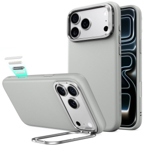 ESR LEATHER KICKSTAND MAGSAFE IPHONE 17 PRO 18 PRO GREY