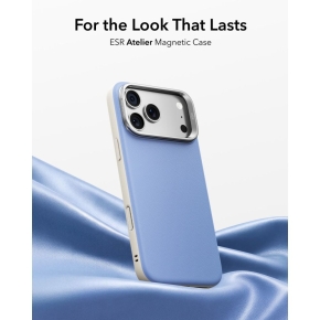 ESR LEATHER KICKSTAND MAGSAFE IPHONE 17 PRO 18 PRO LIGHT BLUE