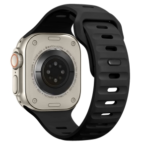 TECH-PROTECT SILICONE LINE APPLE WATCH 8  9  10  11  12  SE  ULTRA (44  45  46  49 MM) BLACK