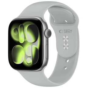 TECH-PROTECT SILICONE APPLE WATCH 8  9  10  11  12  SE (40  41  42 MM) LUNAR GREY