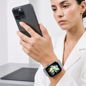 TECH-PROTECT SILICONE APPLE WATCH 8  9  10  11  12  SE (40  41  42 MM) LUNAR GREY