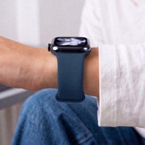 TECH-PROTECT SILICONE APPLE WATCH 8  9  10  11  12  SE (40  41  42 MM) NAVY BLUE