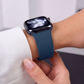 TECH-PROTECT SILICONE APPLE WATCH 8  9  10  11  12  SE (40  41  42 MM) NAVY BLUE