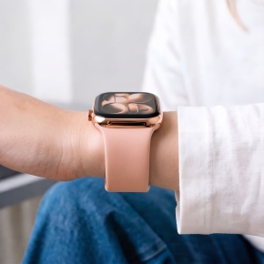 TECH-PROTECT SILICONE APPLE WATCH 8  9  10  11  12  SE  ULTRA (44  45  46  49 MM) DUSTY ROSE