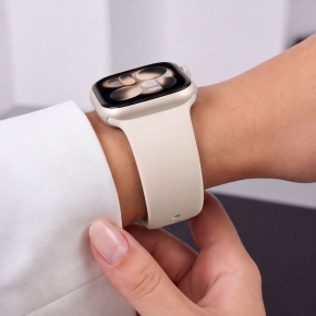 TECH-PROTECT SILICONE APPLE WATCH 8  9  10  11  12  SE  ULTRA (44  45  46  49 MM) STARLIGHT