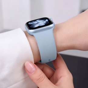 TECH-PROTECT SILICONE APPLE WATCH 8  9  10  11  12  SE  ULTRA (44  45  46  49 MM) LIGHT BLUE