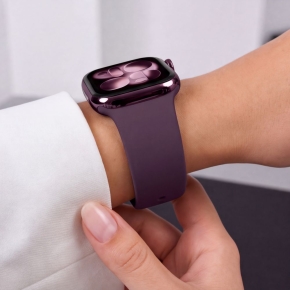 TECH-PROTECT SILICONE APPLE WATCH 8  9  10  11  12  SE  ULTRA (44  45  46  49 MM) DEEP BURGUNDY