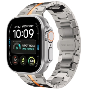 TECH-PROTECT STAINLESS APPLE WATCH 8  9  10  11  12  SE  ULTRA (44  45  46  49 MM) TITANIUMORANGE