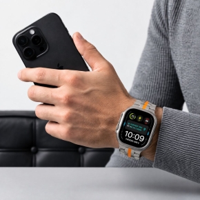 TECH-PROTECT STAINLESS APPLE WATCH 8  9  10  11  12  SE  ULTRA (44  45  46  49 MM) TITANIUMORANGE