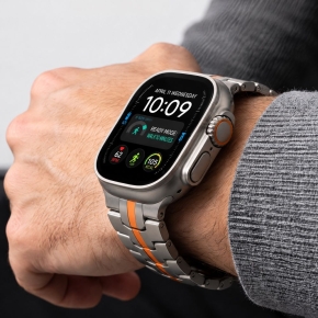 TECH-PROTECT STAINLESS APPLE WATCH 8  9  10  11  12  SE  ULTRA (44  45  46  49 MM) TITANIUMORANGE