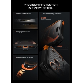 SUPCASE UB GRIP MAG MAGSAFE IPHONE 17 PRO MAX  18 PRO MAX ARAMID BLACKORANGE
