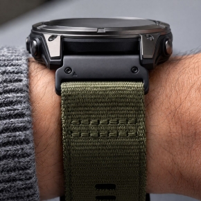 TECH-PROTECT NYLON CLASSIC GARMIN FENIX 5X  5X PLUS  6X  6X PRO  7X  8  8 PRO  9  9 PRO (51 MM) MILITARY GREEN