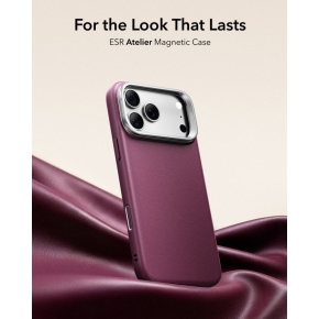 ESR LEATHER KICKSTAND MAGSAFE IPHONE 17 PRO  18 PRO DEEP BURGUNDY