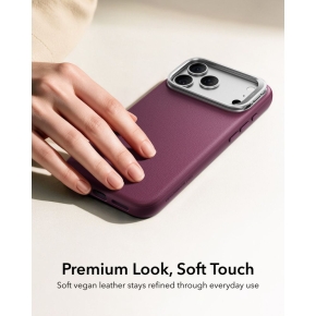ESR LEATHER KICKSTAND MAGSAFE IPHONE 17 PRO  18 PRO DEEP BURGUNDY