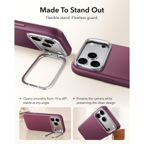 ESR LEATHER KICKSTAND MAGSAFE IPHONE 17 PRO  18 PRO DEEP BURGUNDY