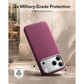 ESR LEATHER KICKSTAND MAGSAFE IPHONE 17 PRO  18 PRO DEEP BURGUNDY