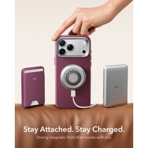 ESR LEATHER KICKSTAND MAGSAFE IPHONE 17 PRO  18 PRO DEEP BURGUNDY