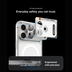 OSŁONA APARATU SPIGEN OPTIK PRO XL GLAS.TR EZ FIT CAMERA PROTECTOR IPHONE 18 PRO SILVER