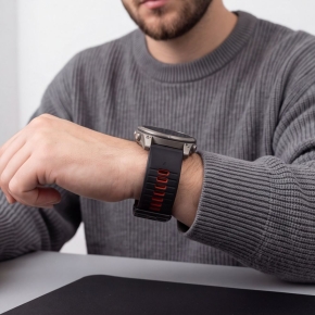 TECH-PROTECT ICONBAND PRO GARMIN FENIX 5X  5X PLUS  6X  6X PRO  7X  8  8 PRO  9  9 PRO (47 MM) BLACKRED