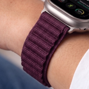 TECH-PROTECT NYLON PRO APPLE WATCH 8  9  10  11  12  SE  ULTRA (44  45  46  49 MM) DEEP BURGUNDY