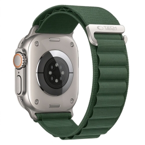 TECH-PROTECT NYLON PRO APPLE WATCH 8  9  10  11  12  SE  ULTRA (44  45  46  49 MM) MILITARY GREEN