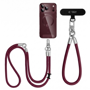 TECH-PROTECT C10S ROPE CROSSBODY & WRIST BURGUNDYTITANIUM
