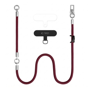 TECH-PROTECT C10S ROPE CROSSBODY & WRIST BURGUNDYTITANIUM
