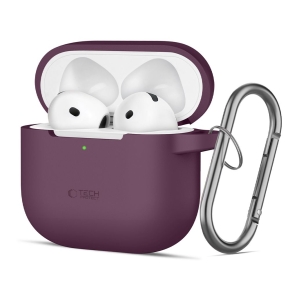 TECH-PROTECT SILICONE HOOK APPLE AIRPODS 4  5 BURGUNDY