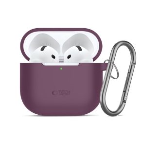 TECH-PROTECT SILICONE HOOK APPLE AIRPODS 4  5 BURGUNDY