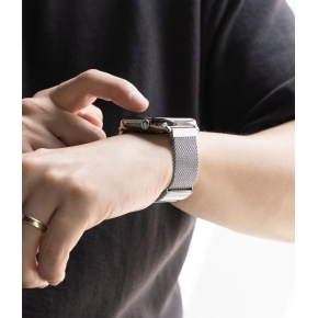 RINGKE METAL ONE MESH APPLE WATCH 8  9  10  11  12  SE  ULTRA (44  45  46  49 MM) SILVER
