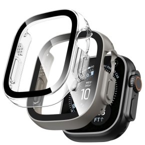 TECH-PROTECT DEFENSE 2-PACK APPLE WATCH ULTRA 1  2  3  4 (49 MM) TITANIUM & CLEAR