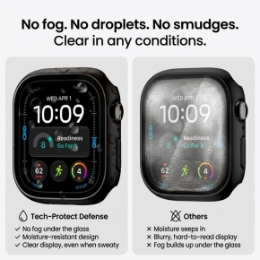 TECH-PROTECT DEFENSE 2-PACK APPLE WATCH ULTRA 1  2  3  4 (49 MM) TITANIUM & CLEAR