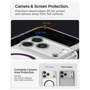 SPIGEN ULTRA HYBRID MAGSAFE IPHONE 17 PRO  18 PRO CLEARBURGUNDY