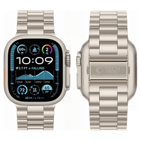 TECH-PROTECT STAINLESS APPLE WATCH 8  9  10  11  12  SE  ULTRA (44  45  46  49 MM) STARLIGHT