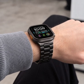TECH-PROTECT STAINLESS APPLE WATCH 8  9  10  11  12  SE  ULTRA (44  45  46  49 MM) BLACK